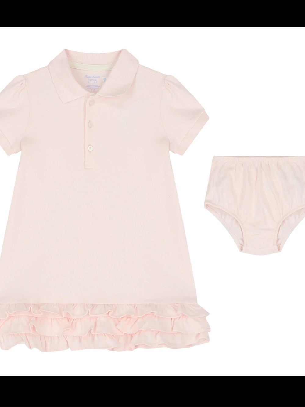Ralph Lauren baby girl polo dress set with panties 18-24 months